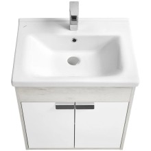 Тумба белый глянец/дуб крафт 58,2 см Акватон Флай 1A237301FAX10