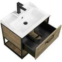 Тумба дуб кантри/черный 64,2 см Акватон Лофт Фабрик 1A242301LTDY0