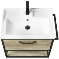 Тумба дуб эндгрейн/черный 64,2 см Акватон Лофт Фабрик 1A242301LTDU0