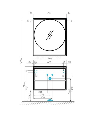 Тумба дуб кантри/черный 79,2 см Акватон Лофт Фабрик 1A242401LTDY0