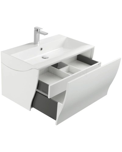 Тумба белый глянец 79,5 см Акватон Ондина 1A183401OD010