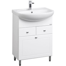 Тумба белый глянец 61 см с бельевой корзиной Акватон Норма 1A054901NO010