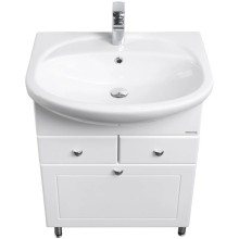 Тумба белый глянец 61 см с бельевой корзиной Акватон Норма 1A054901NO010