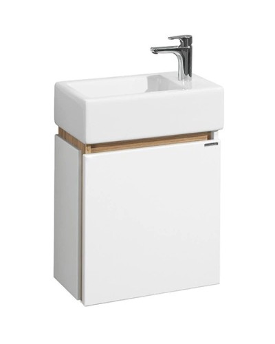 Тумба белый глянец/эбони светлый 44,7 см Акватон Эклипс 1A172801EK49L