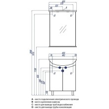 Тумба белый глянец 61 см Акватон Минима 1A104201MN010