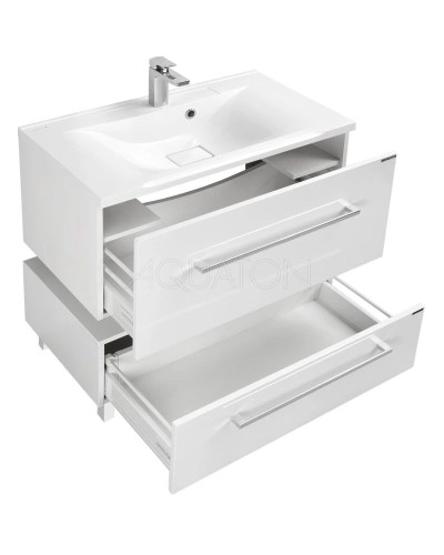 Тумба белый глянец 79,6 см Акватон Мадрид 1A126801MA010