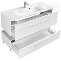 Тумба белый глянец 119,7 см Акватон Мадрид 1A168701MA010