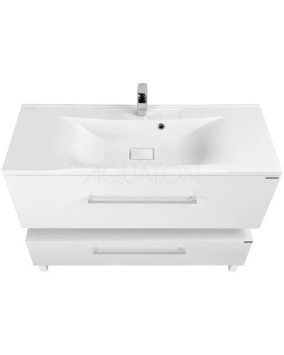 Тумба белый глянец 119,7 см Акватон Мадрид 1A168701MA010
