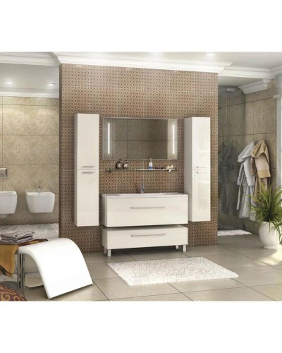 Тумба белый глянец 119,7 см Акватон Мадрид 1A168701MA010