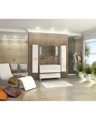 Тумба белый глянец 119,7 см Акватон Мадрид 1A170301MA010