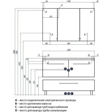 Тумба белый глянец 119,7 см Акватон Мадрид 1A170301MA010