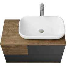 Тумба дуб кантри/антрацит 85 см Акватон Терра 1A247201TEKA0