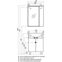 Тумба белый глянец 61,4 см Акватон Лиана 1A165701LL010