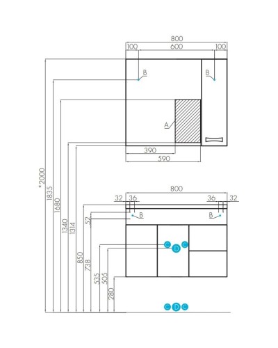 Тумба белый глянец 79,8 см Акватон Диор 1A167801DR010