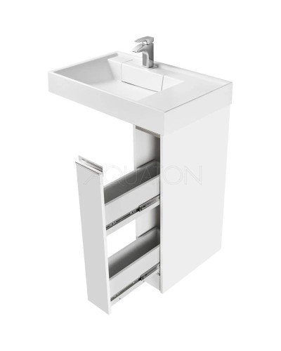 Тумба белый глянец 18 см Акватон Лондри 1A236101LH010