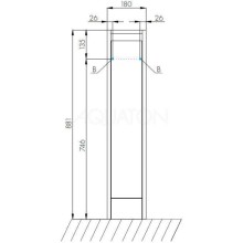 Тумба белый глянец 18 см Акватон Лондри 1A236101LH010