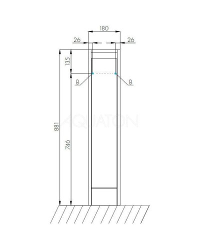 Тумба белый глянец 18 см Акватон Лондри 1A236101LH010