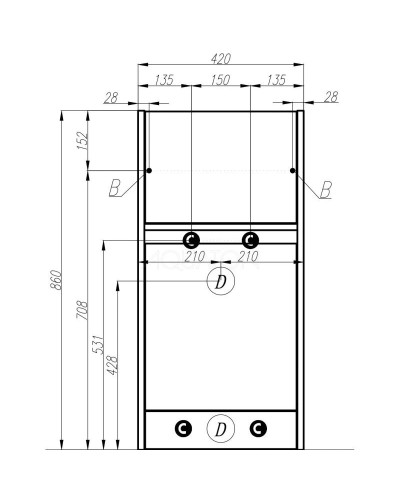 Тумба белый глянец 42 см Акватон Лондри 1A236001LH010