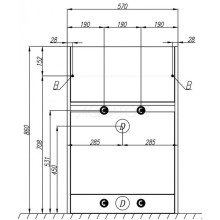 Тумба белый глянец 57 см Акватон Лондри 1A235901LH010