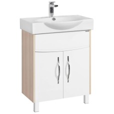 Тумба белый глянец/ясень коимбра 61,4 см Акватон Инфинити 1A197201IFSC0