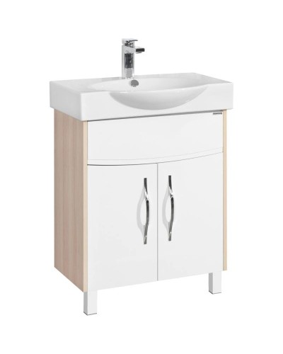 Тумба белый глянец/ясень коимбра 61,4 см Акватон Инфинити 1A197201IFSC0