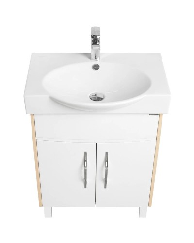 Тумба белый глянец/ясень коимбра 61,4 см Акватон Инфинити 1A197201IFSC0