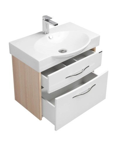 Тумба белый глянец/ясень коимбра 61,4 см Акватон Инфинити 1A196901IFSC0