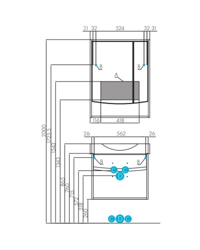 Тумба белый глянец/ясень коимбра 61,4 см Акватон Инфинити 1A196901IFSC0