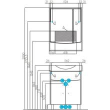 Тумба белый глянец 61,4 см Акватон Инфинити 1A197201IF010