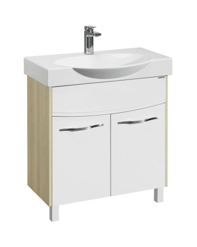 Тумба белый глянец/ясень коимбра 73 см Акватон Инфинити 1A196701IFSC0