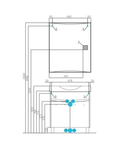 Тумба белый глянец/ясень коимбра 73 см Акватон Инфинити 1A196701IFSC0
