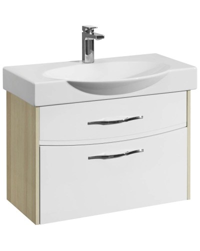 Тумба белый глянец/ясень коимбра 73 см Акватон Инфинити 1A192001IFSC0