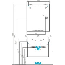 Тумба белый глянец/ясень коимбра 73 см Акватон Инфинити 1A192001IFSC0