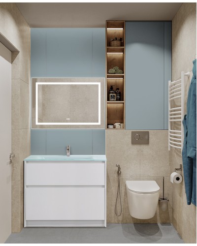 Тумба под раковину BelBagno Kraft 100 KRAFT-1000-2C-PIA-BO Bianco Opaco