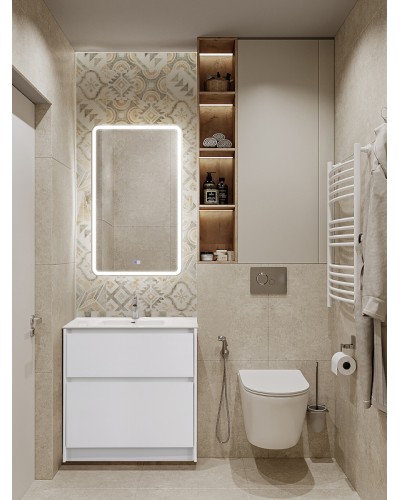 Тумба под раковину BelBagno Kraft 39 80 KRAFT39-800/390-2C-PIA-BO Bianco Opaco