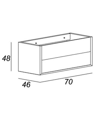 Тумба под раковину Cezares Bellagio 70 55301 подвесная Grigio nuvola