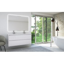 Тумба под раковину Cezares Glass 120 41809 подвесная Bianco Lucido