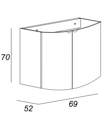 Тумба под раковину Cezares Rialto 70 55170 подвесная Bianco opaco