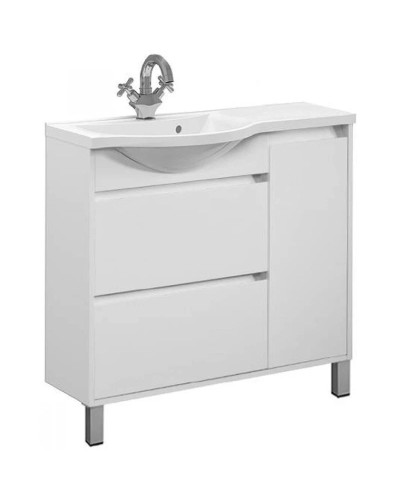 Тумба белый глянец 88,3 см L Belux Лира НП 91-02