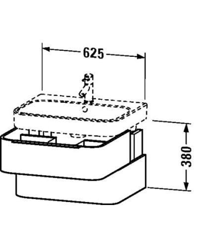 Тумба американский орех 62,5 см Duravit Happy D.2 H2636401313