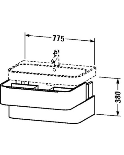 Тумба дуб европейский 77,5 см Duravit Happy D.2 H2636505252