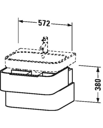 Тумба лен 57,2 см Duravit Happy D.2 H2636307575