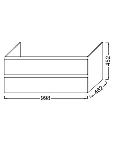 Тумба черный глянец 99,8 см Jacob Delafon Madeleine EB2054-J52