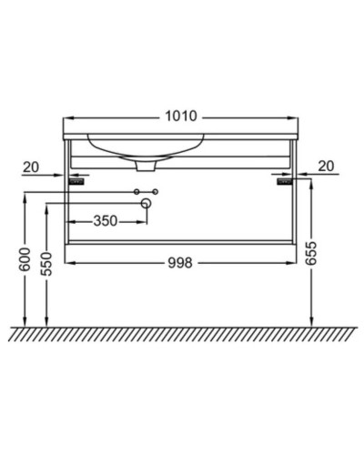 Тумба черный глянец 99,8 см Jacob Delafon Madeleine EB2054-J52