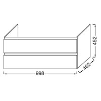 Тумба черный глянец 99,8 см Jacob Delafon Madeleine EB2055-J52