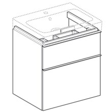 Тумба белый глянец 59,5 см Geberit iCon 840360000