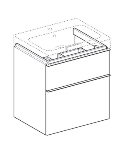 Тумба белый глянец 59,5 см Geberit iCon 840360000