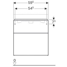 Тумба белый глянец 59,5 см Geberit iCon 840360000