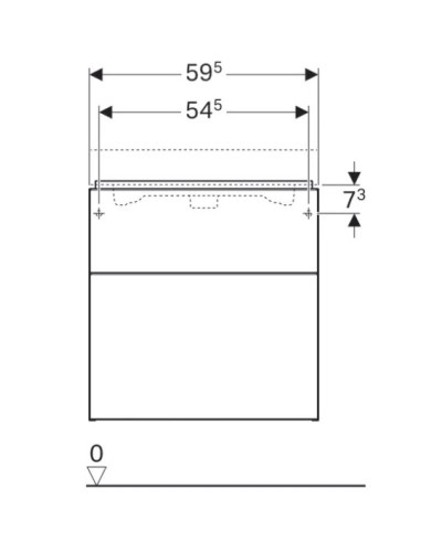 Тумба белый глянец 59,5 см Geberit iCon 840360000