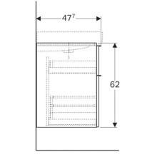 Тумба белый глянец 59,5 см Geberit iCon 840360000